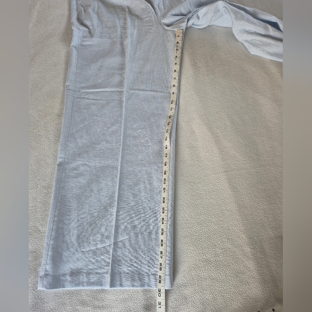 Calvin Klein Light Blue Wide-Leg Drawstring Pants, Size L - Picture 16 of 16